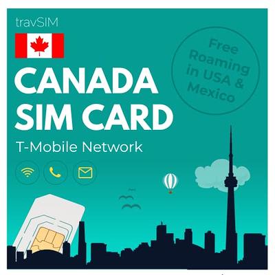 travSIM Canada SIM Card, Uses The T-Mobile Network, 5GB Mobile Data