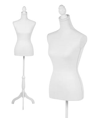 Female Mannequin Torso Adjustable Height with Metal Stand - Costway