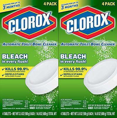 Clorox Toilet Bowl Cleaner with Bleach, Rain Clean, 24 fl oz, 6-count