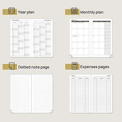 POPRUN Planner 2023-2024 Pocket Size (3.5'' x 6.5'') 17 Months Academic  Calendar (Aug.2023 - Dec.2024), Weekly & Daily Appointment Book for time  Management, Leather Hard Cover - Pacific Green - Yahoo Shopping