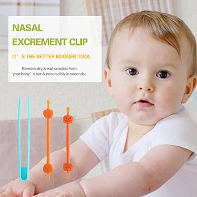 3 Pack Baby's Nasal Booger & Ear Picker, Nose Cleaning Tweezers