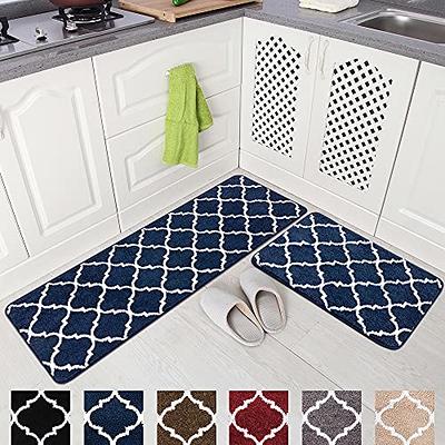 2pieces Non-slip Kitchen Mats Absorbent Bath Rug Mat For Front