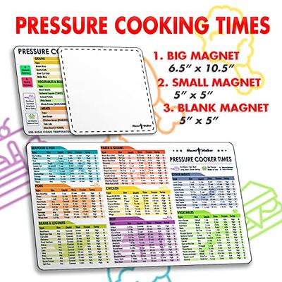 Instant Pot Cheat Sheet Magnet Set,Pressure Cooker Accessories Cook Times  Chart,Instapot Accessories Quick Reference Guide Magnetic 