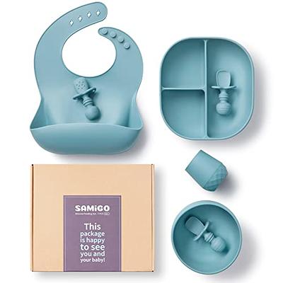 CAVEE Silicone Baby Feeding Set (BPA-Free) with Suction Plate and