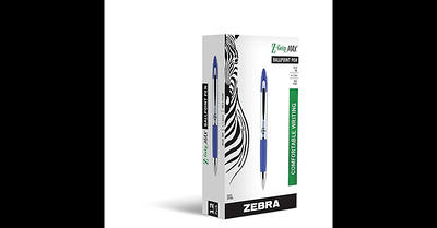 Zebra Z-Grip Retractable Ballpoint Pen Blue Ink Medium 24/Pack 12225