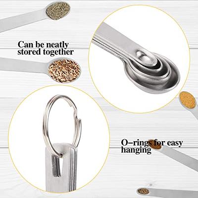 Mini Measuring Spoons 5-Piece Set - Tad, Dash, Pinch, Smidgen, Drop