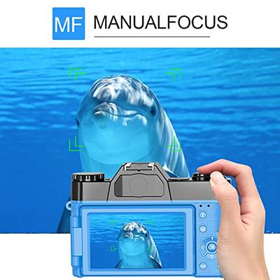 Vlogging Camera for , 4K 48MP Digital Cameras for Photography 16X  Digital Zoom Manual Focus Students Compact Camera with 52mm Wide-Angle 