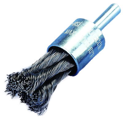 3 in. x 1/4 in. Shank Crimped Brass Coated Steel Wire Wheel Brush