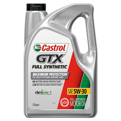 Castrol GTX Full Synthetic 5W-30 Motor Oil, 5 Quarts - Yahoo Shopping