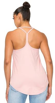 JOYSPELS Women's Pink Athletic Fit Silk Tank Top - Sleeveless Yoga Workout  Gym Scoop Neck Shirt - Yahoo Shopping