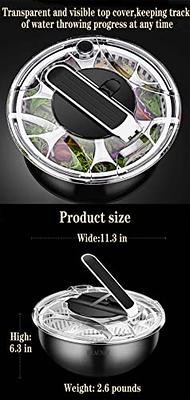 Heaunzy salad Spinner large,lettuce spinner,stainless Steel with silicone  base,Effortless pressing drying water in 7 seconds,4 quarts,lettuce dryer  spinner,fruit dryer spinner,fruit washer spinner. - Yahoo Shopping