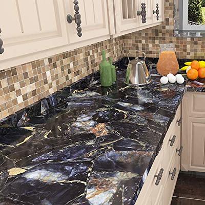 Livelynine 197 X 36 Inch Contact Paper Black and Gold Marble Countertop  Peel and Stick Waterproof Countertops for Kitchen Table Top Desk Dresser  Cover Self Adhesive Vinyl Wallpaper Counter Top Sticker - Yahoo Shopping