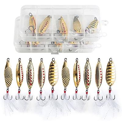 Trout Fishing Spoon Lure Set Single Hook Trout Lures Hard Metal Baits Mini  Fishing Jig Spoon Lures for Perch Char Crappie - Yahoo Shopping