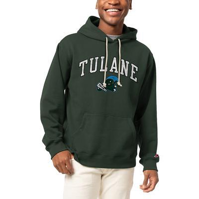 Women's League Collegiate Wear Heathered Gray Tulane Green Wave Victory  Springs Pullover Hoodie