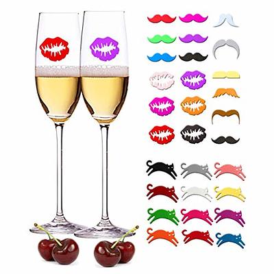 WZT 30 Pieces Silicone Drink Markers Wine Glass Markers Wine Charms Wine  Glass identifier for Bar Party Family Drink Charms Multi，Dinner Parties -  Yahoo Shopping