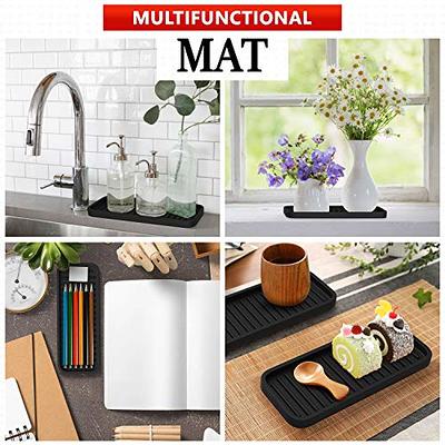 Cheap 3Pcs Draining Mat Multifunctional Quick Drying Kitchen Sink Organizer  Tray Silicone Sponge Soap Dispenser Caddy Bathroom Counter Supplies