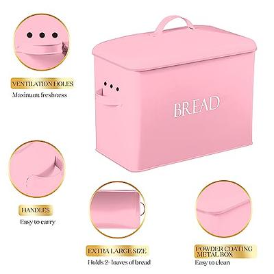 2 Pack Large Bread Box for Kitchen Countertop, Airtight Bread Storage  Container