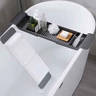 Multi-Function Retractable Bathtub Storage Rack Bath Tray Shelf