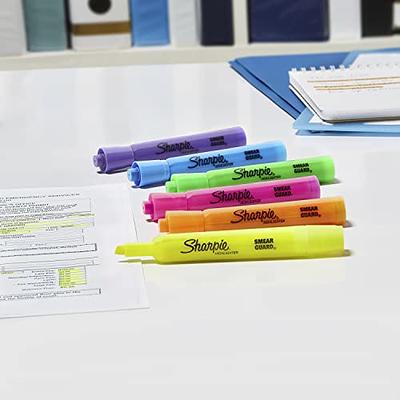 Sharpie Pocket Highlighters, Chisel Tip, Fluorescent Yellow, 4 Count 