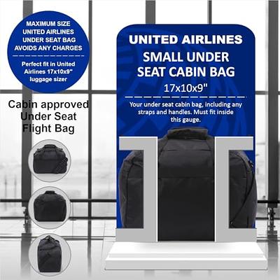 What is United Airlines' personal item size limit?