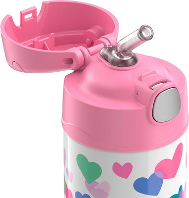 Thermos Funtainer 12 oz Water Bottle with Straw Insulated Hot Or Cold Pink