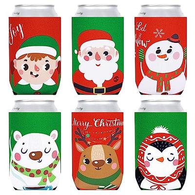 Cute Snowman Holiday Christmas Beer Soda Can Cooler