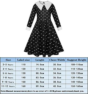  GUUZOGG Wednesday Addams Costume Dress for Girls