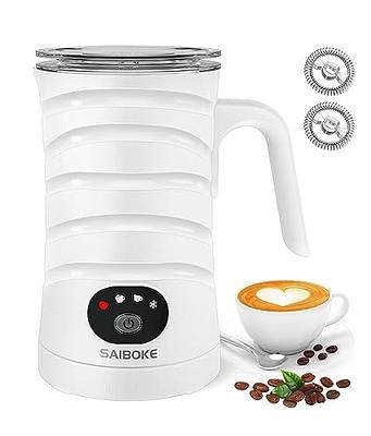 Milk Frother, Electric Milk Steamer with Hot or Cold Functionality,  Automatic Milk Frother and Warmer, Silver Stainless Steel, Foam Maker for  Coffee