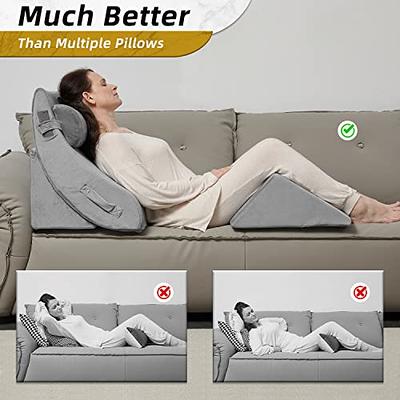 4PCS Orthopedic Bed Wedge Pillow Set Post Surgery Memory Foam for Back Neck  Leg