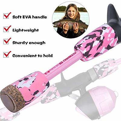 ODDSPRO Kids Fishing Pole Pink, Portable Telescopic Fishing Rod