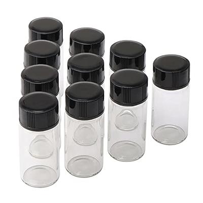 10Pcs Glass Bottles Clear Small Vials Empty Mini Jars With