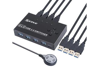 Usb 3.0 Switch Selector Kvm Switch 2 In 1 Out Usb Switcher For 2 Computers  Share 1 Usb Devices Such