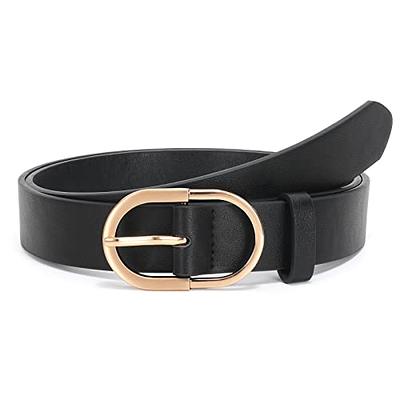JASGOOD Women's Leather Belts Plus Size Fashion Ladies Belt for Jeans Pants  with Gold Buckle, A-Black, Fit Waist Size 51”-54” - Yahoo Shopping