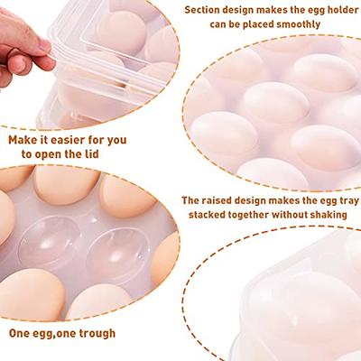 50 Pack Plastic Egg Cartons 1 Dozen Clear Egg Cartons Reusable Egg Cartons  Cheap Bulk Egg Tray Egg Storage Holder for Refrigerator, Family Pasture