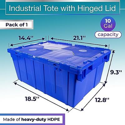 Attached Lid Containers  Heavy-Duty Plastic Totes