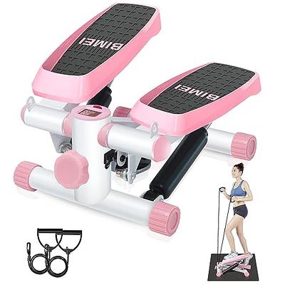 Steppers for Exercise, Stair Stepper with Resistance Bands, Mini Stepper  with 30