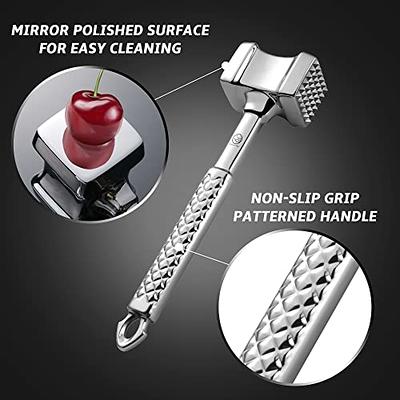 Meat Tenderizer Stainless Steel - Meat Hammer - Kitchen Meat Mallet - Meat  Pounder Flattener Tool - Stainless Steel Double-sided Meat Hammer Kitchen