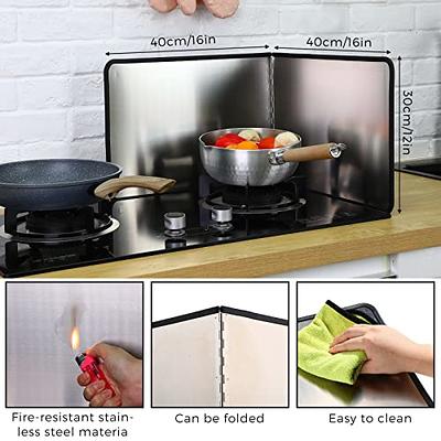 Grease Splatter Guard 2 Pieces 2 Sided Splash Guard for Stove Foldable  Backsplash Protector Behind Stove Nonstick Stainless Steel Backsplash for  Stove Screen Protector (11.81 x 15.75 Inches) - Yahoo Shopping