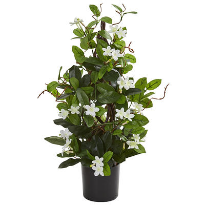 Nearly Natural Indoor Boston Artificial Fern in White Planter 6308 - The  Home Depot