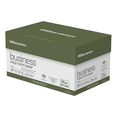 Office Depot® Brand Copier Paper, Letter Size (8 1/2 x 11), 5000 Total  Sheets, 92 (U.S.) Brightness, 20 Lb, White, 500 Sheets Per Ream, Case Of 10