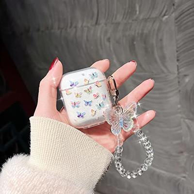 for Airpod 3rd Generation Case Glitter Clear Airpods Case 3rd Generation  Bling Apple Airpods 3 Case Cover 2021 with Keychain for Women Girls