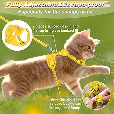 Supet Cat Harness and Leash Escape Proof for Walking, Adjustable for Large  and Small Kittens Dogs