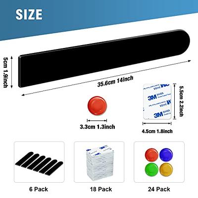 Lockways Magnetic Whiteboard Strip Set 4 Pieces 2 x 15 inch Bulletin Board Bar, Silver Stainless, Adhesive Backing Memo Board for Office, Magnetic