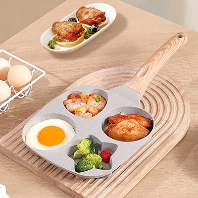 4-Cup Nonstick Egg Frying Pan Omelette Pan Granite Mini Egg Cooker