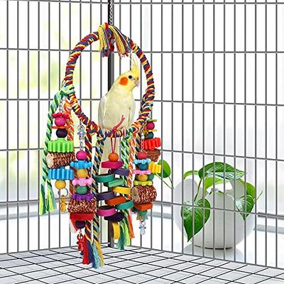 Bird Toys Bird Rope Ring Swing Perch with Corn Cob Cardboard Bagels Wooden  Blocks Chewing Toys for Parakeets,Cockatiels,Conure,Lovebirds,Finches and  Other Small-Sized Birds - Yahoo Shopping