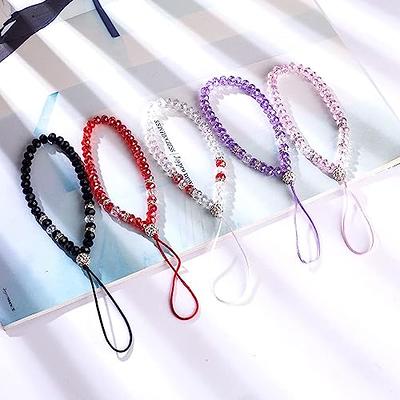 Universal Mobile Phone Charm Lanyard Crystal Beads Cord Strap Thread Key  Holder