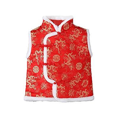 Jileiy Toddler Kids Fleece Vest Coat Chinese Calendar New Year