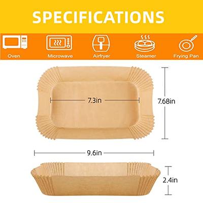 COSORI Air Fryer Liners, 100 PCS Square Disposable Paper Liners, Non-Stick  Silicone Oil Coating, Little to No Cleaning, 7.9 Unbleached Food Grade