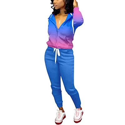 Women Jogger Outfit Matching Sweat Suits Long Sleeve Hooded Sweatshirt and  Sweatpants 2 Piece Sports Sets : Clothing, Shoes & Jewelry 