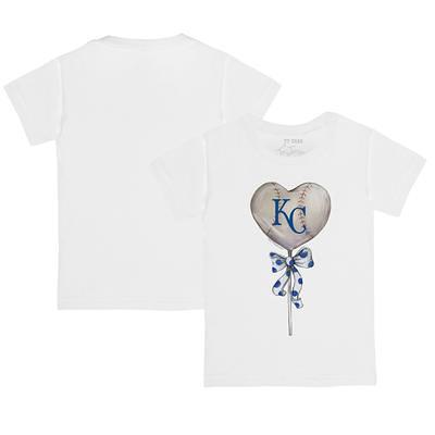 Kansas City Royals Tiny Turnip Toddler Baseball Pow T-Shirt - White